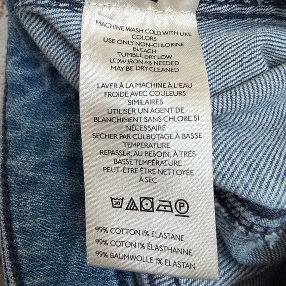 Pilcro Kenna Mid-Rise Heritage Barrel Jeans Icon Edition in Floral Resist Wash - Picture 13 of 15